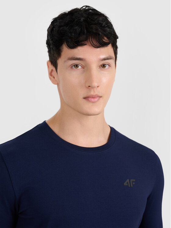 4F 4F Longsleeve NOS Granatowy Slim Fit
