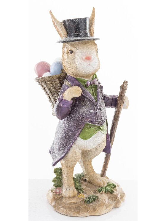 MIAhome MIAhome Figurka Królik wędrowiec 23x10x12 cm VAGABONDO Kolorowy