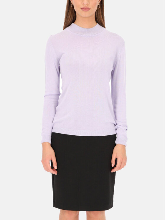 Potis & Verso Potis & Verso Sweter Mai Fioletowy Slim Fit