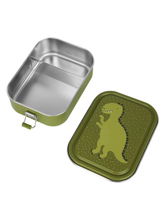 Trixie Baby Trixie Baby Lunchbox Duży stalowy lunch box - Dinozaur Zielony