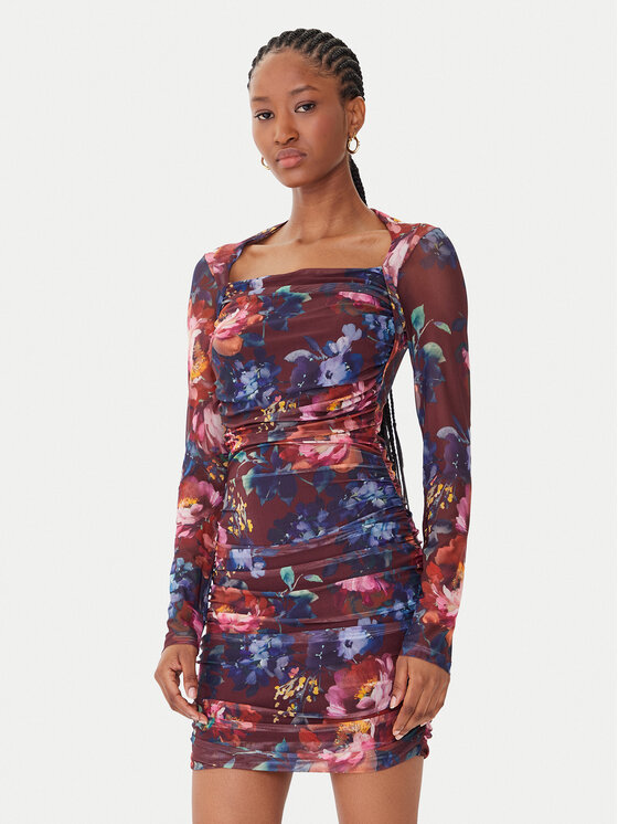 Guess Guess Коктейлна рокля W5BK65 KCZC2 Цветен Slim Fit