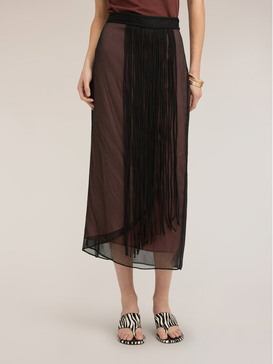 Motivi Motivi Spódnica maxi 1052Q101224N033 Czarny Regular Fit