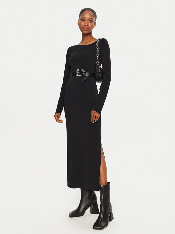 Armani Exchange Armani Exchange Trikotāžas kleita XW000049 AF10352 UC001 Melns Slim Fit