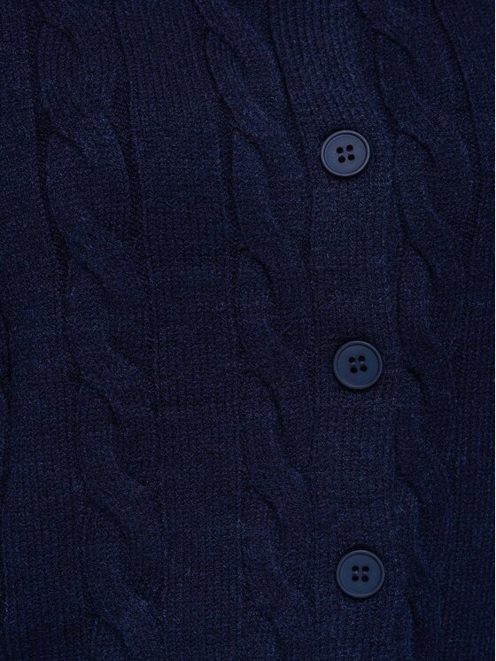 Ombre Ombre Sweter OW-SW-E0028 Granatowy Slim Fit