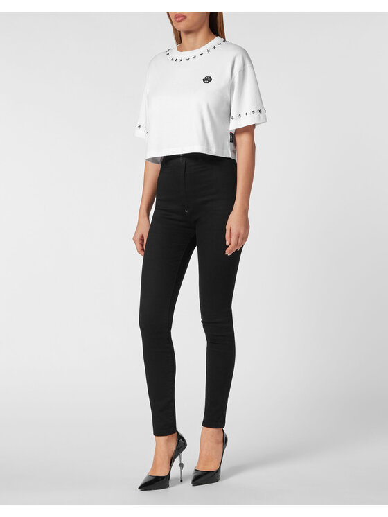 PHILIPP PLEIN PHILIPP PLEIN T-Shirt 9743 Biały Regular Fit