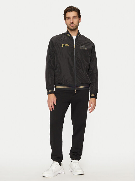 KARL LAGERFELD KARL LAGERFELD Bundy bomber 505405 551501 Čierna Regular Fit