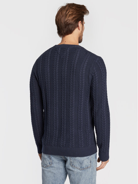 Tommy Jeans Tommy Jeans Pullover Cable DM0DM15059 Dunkelblau Regular Fit