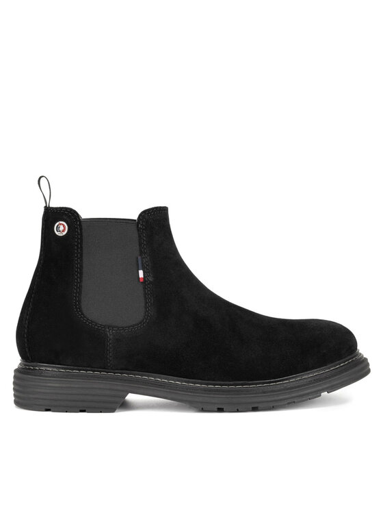 U.S. Polo Assn. Členková obuv s elastickým prvkom LORENZ001M/DSE1 Čierna