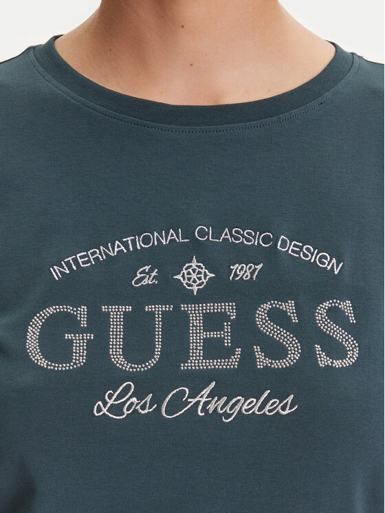 Guess Guess T-shirt V5YI13 J1314 Verde Regular Fit