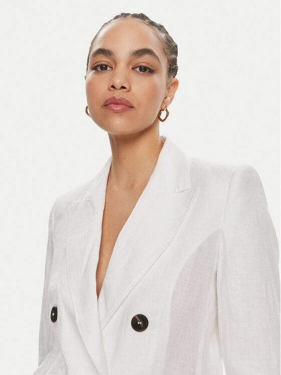 Marella Marella Giacca da abito Afide 2413041072 Bianco Regular Fit