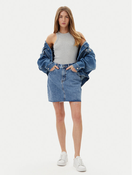 Pepe Jeans Pepe Jeans Farmer szoknya PL901124 Kék Regular Fit