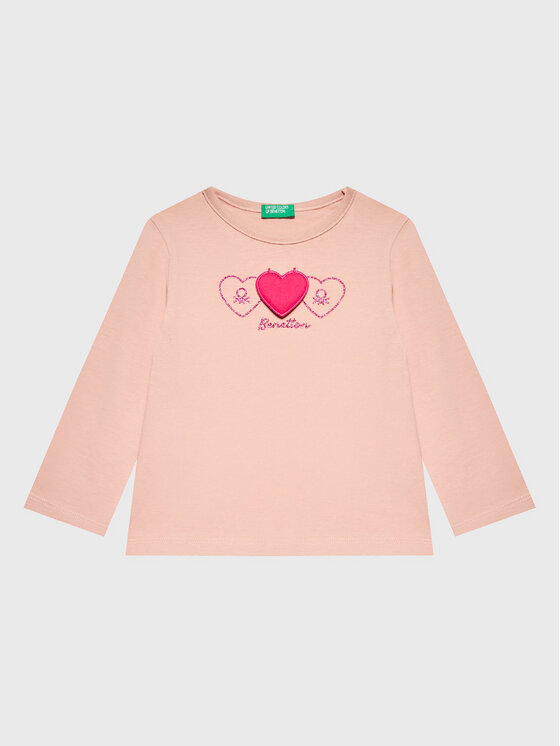 United Colors Of Benetton Bluză 3ATNG105X Roz Regular Fit