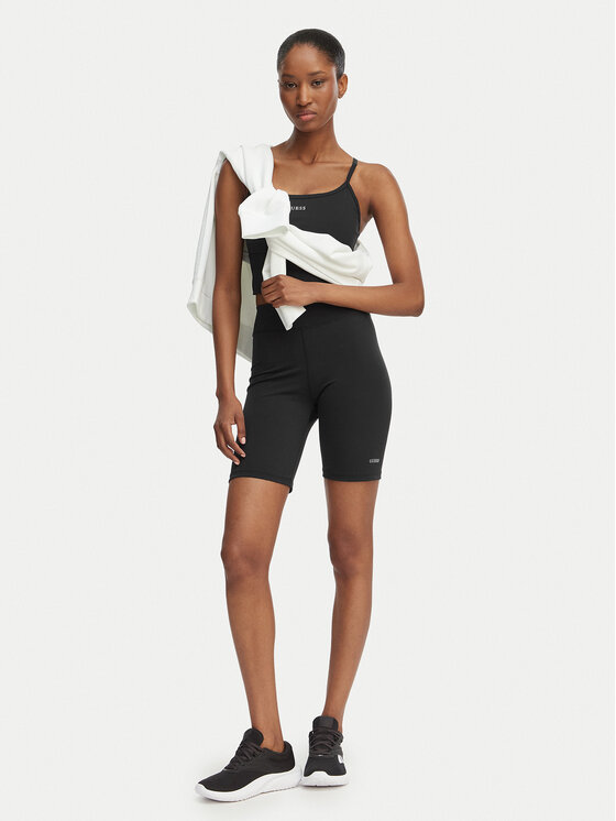 Guess Guess Biciklističke hlače V6GD12 K3058 Crna Slim Fit