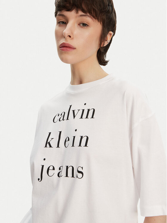 Calvin Klein Jeans Calvin Klein Jeans T-Shirt LV047B827G Bílá Relaxed Fit