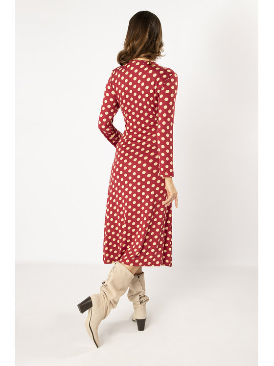 QUIOSQUE QUIOSQUE Každodenné šaty REDBEIGE DRESS Červená Regular Fit