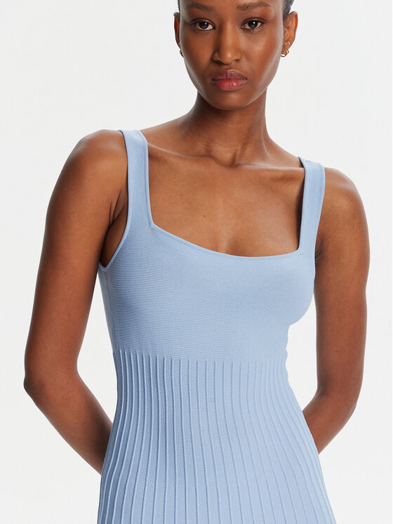 STAUD STAUD Rochie tricotată Ellison R25R2199VN Albastru celest Regular Fit