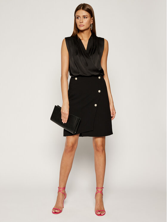 PINKO Pinko Komplektas: glaustinukė ir sijonas 2w1 Ileana PE 19 PBK2 1B13UX 4575 Juoda Regular Fit