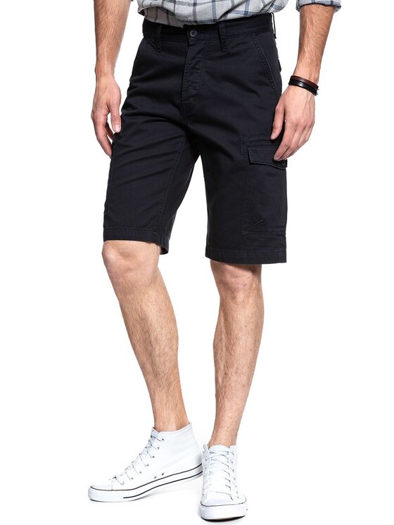 Wrangler Wrangler Szorty jeansowe CARGO SHORTS Niebieski Regular Fit