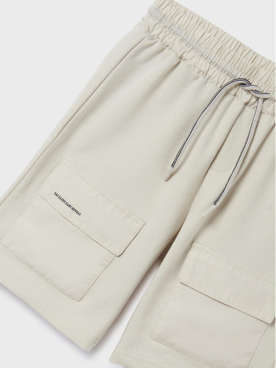 Mayoral Mayoral Pantaloncini di tessuto 6255 Écru