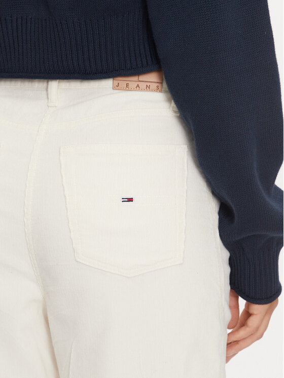 Tommy Jeans Tommy Jeans Hlače iz tkanine Claire DW0DW19917 Écru Loose Fit