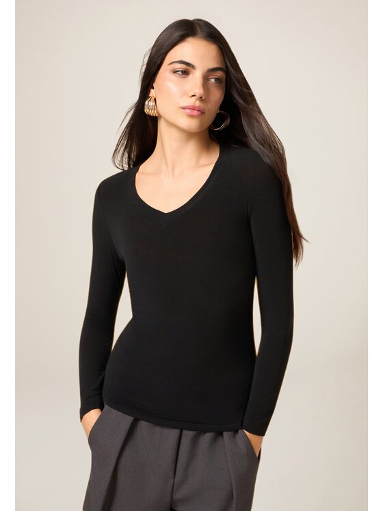 Oltre Oltre T-shirt G060J004607N033 Nero Slim Fit