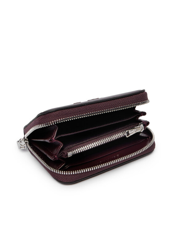 Calvin Klein Calvin Klein Portfel Bold Ck Medium Zip Around LV04F1154G Bordowy