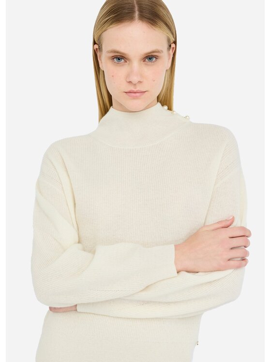 Liu Jo Liu Jo Maglione CF5424MS019X0256 Bianco Regular Fit