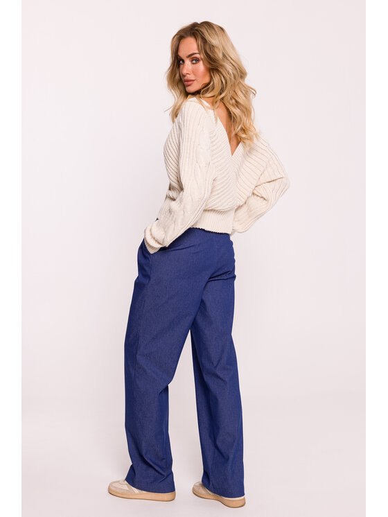 Made of Emotion Made of Emotion Sweter M809 Écru Active Fit