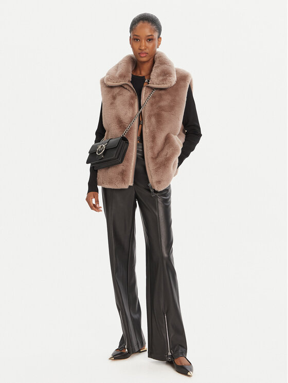PINKO PINKO Varrukateta jakk Deyn Gilet 105107 A2WN D01 Beež Regular Fit