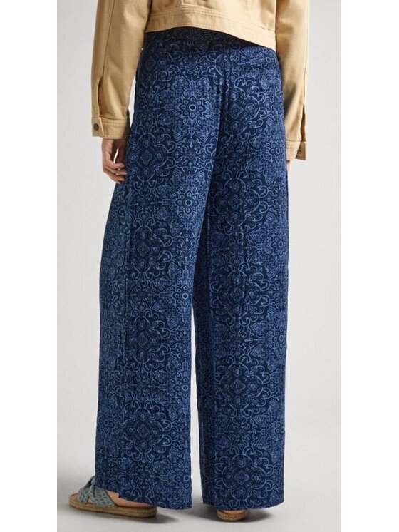 Pepe Jeans Pepe Jeans Kalhoty z materiálu PL211745 553 Tmavomodrá Regular Fit