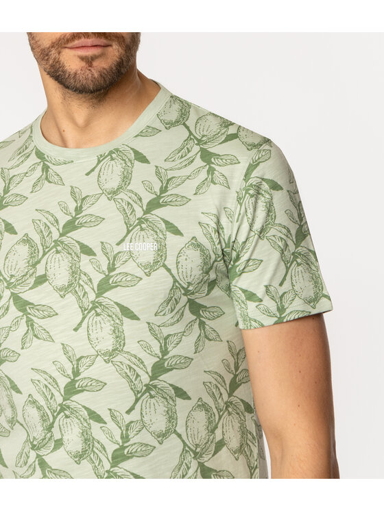 Lee Cooper Lee Cooper T-Shirt LEMON 3170 Zielony Slim Fit