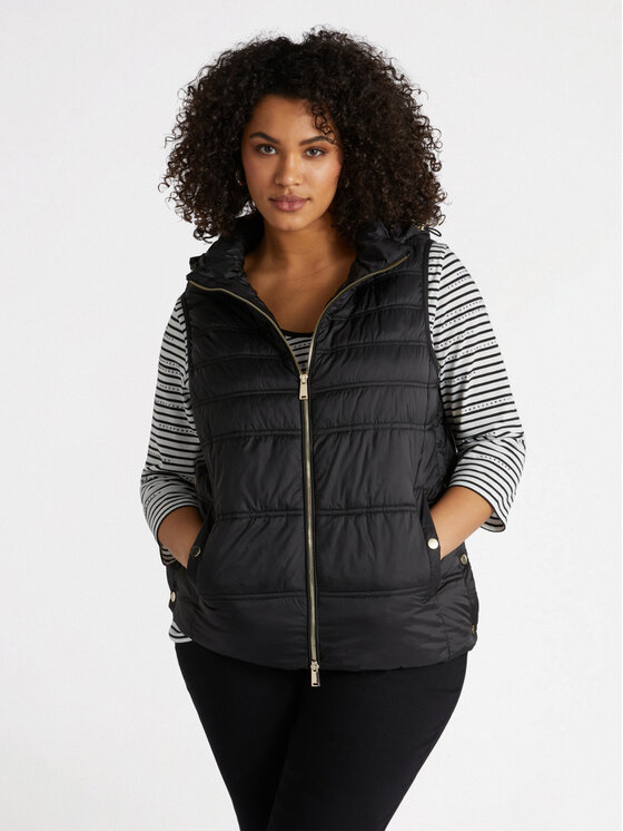 Fiorella Rubino Fiorella Rubino Bezrękawnik F039L000050N033 Czarny Regular Fit