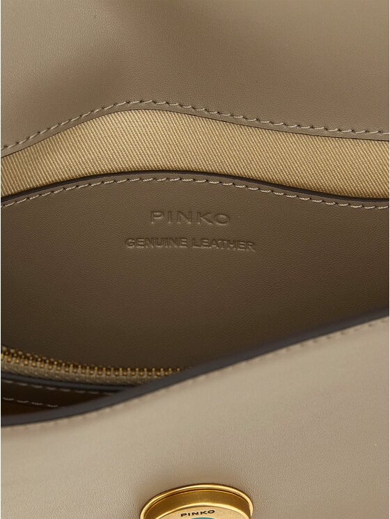 PINKO PINKO Torebka Gray Calfskin Crossbody Szary