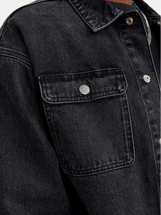 Jack & Jones Jack & Jones Τζιν μπουφάν Chase 12250089 Μαύρο Loose Fit