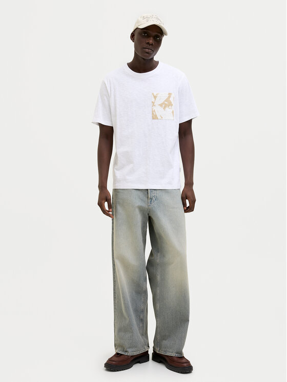 Jack&Jones Jack&Jones Marškinėliai Split 12272995 Balta Regular Fit