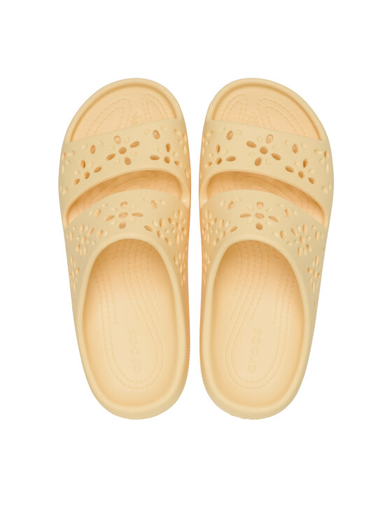 Crocs Crocs Šľapky Classic Floral Cutout Sandal 210966 Oranžová