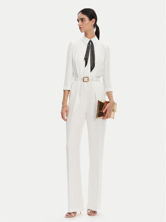 Elisabetta Franchi Elisabetta Franchi Kombinezon TU-047-52E2 Biały Regular Fit