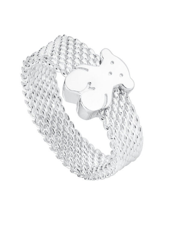 TOUS TOUS Prstan Icon Mesh 1000168812 Srebrna