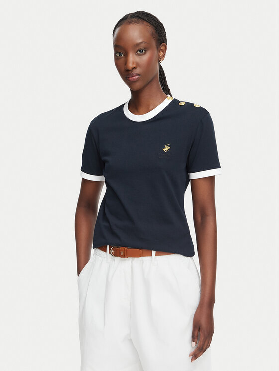 Beverly Hills Polo Club Beverly Hills Polo Club T-särk P-SS26W-TS0104 Tumesinine Regular Fit