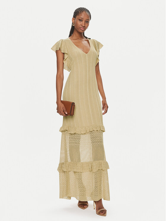 Liu Jo Liu Jo Abendkleid MA4001 MS64J Goldfarben Regular Fit