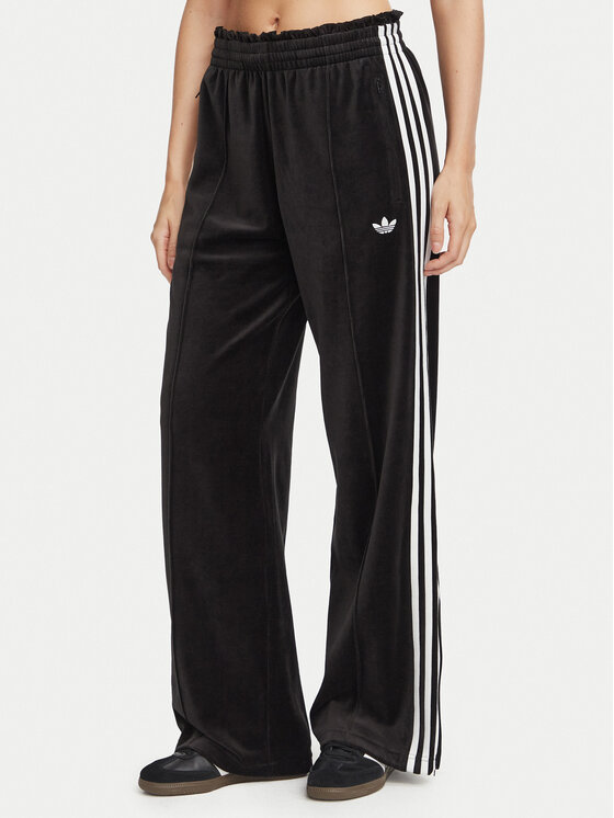 adidas adidas Donji dio trenerke Velour LG4295 Crna Loose Fit