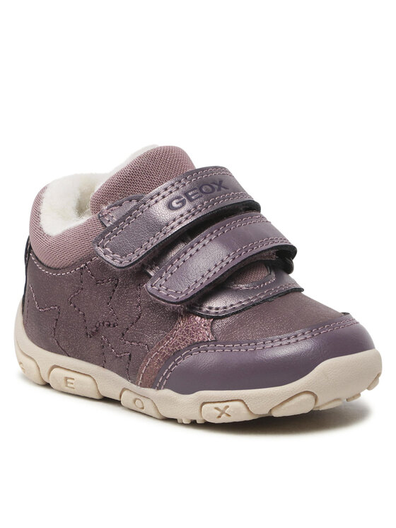 Geox Baby Girls B BALU First Walker Shoes - Pearlescent Leather Style