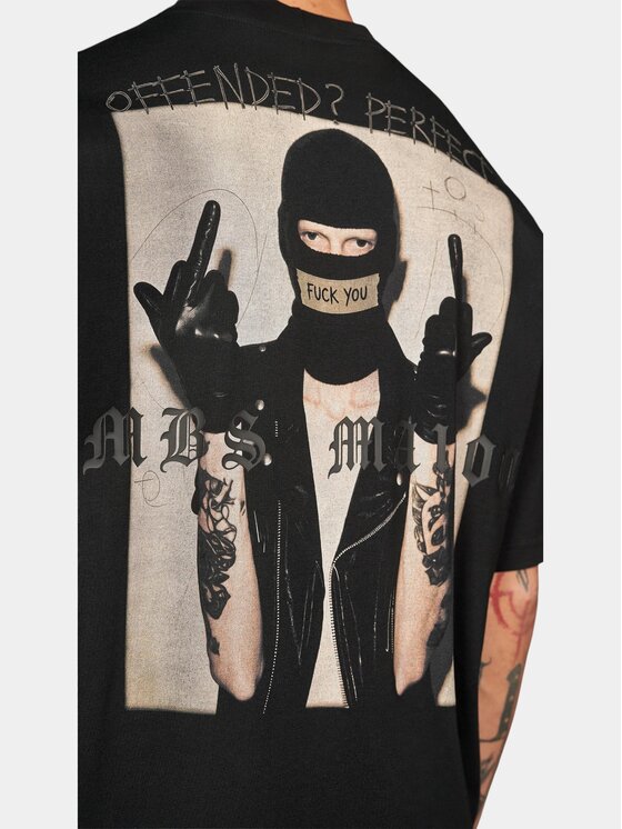 MADE BY SOCIETY MADE BY SOCIETY T-Shirt Perfect Offender - T17982 Czarny Basic Fit