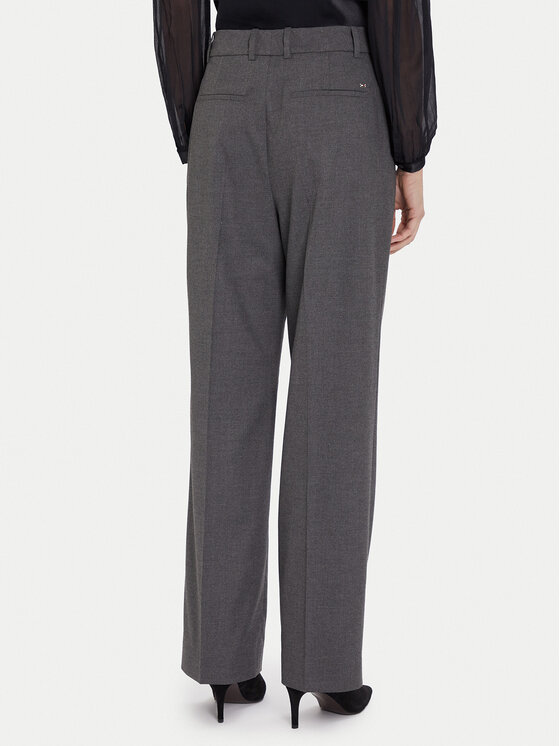 Tommy Hilfiger Tommy Hilfiger Kalhoty z materiálu WW0WW48358 Šedá Relaxed Fit