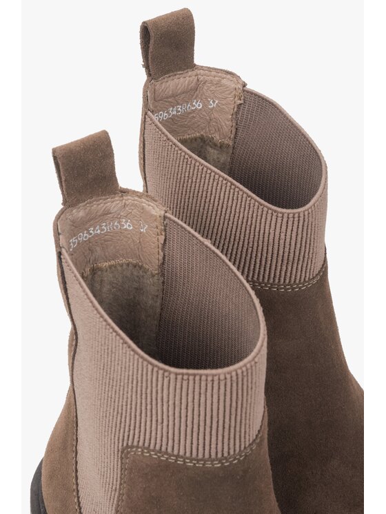 Estro Estro Μποτάκια με λάστιχο ER00118645 Καφέ