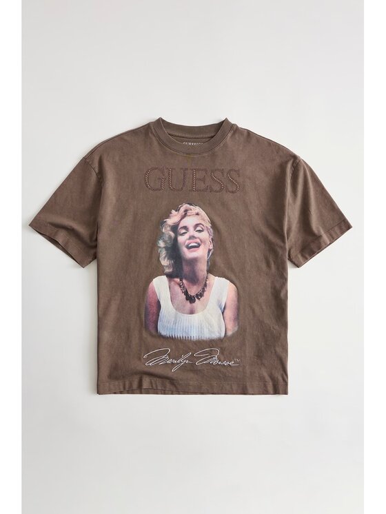 Guess Guess T-Shirt 182691 Brązowy Classic Fit