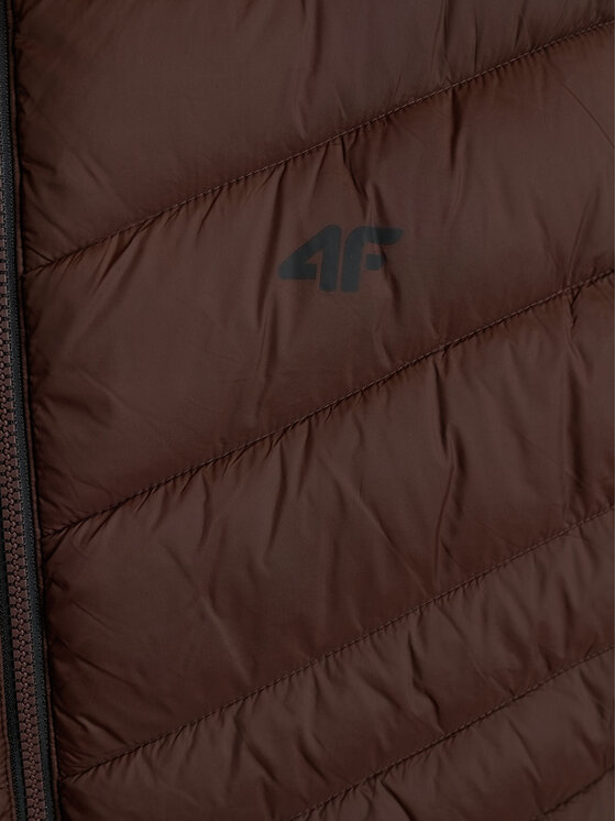 4F 4F Kamizelka BASIC+ Brązowy ciemny Regular Fit