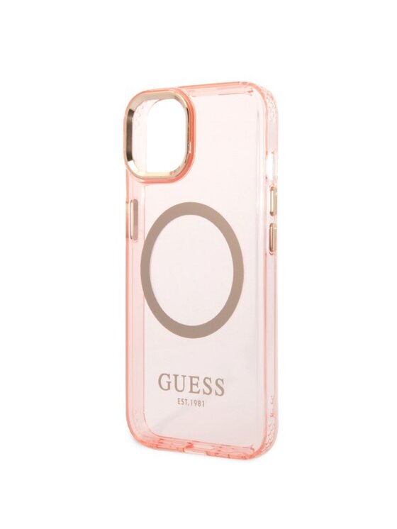 Guess Guess Etui na telefon iPhone 14 Różowy