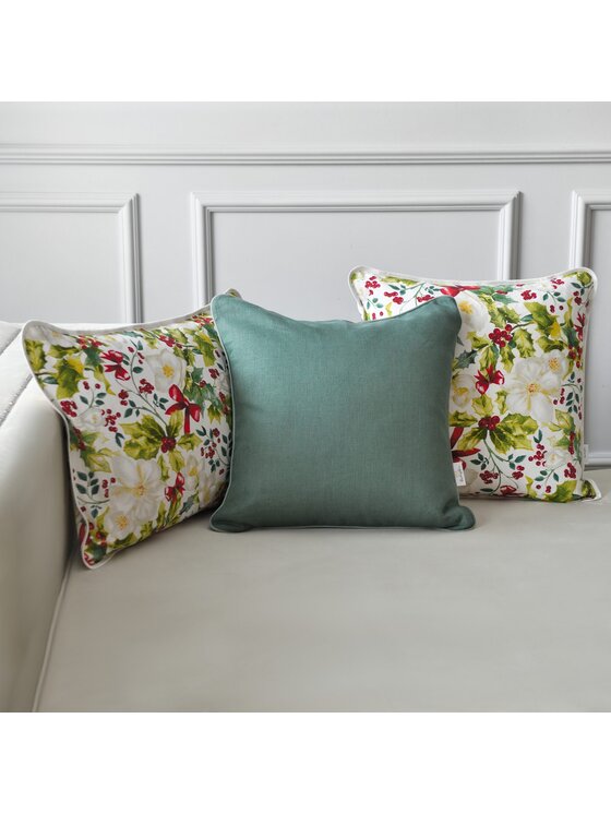 Roseberry Home Roseberry Home Poszewka dekoracyjna Very Holly Christmas Czerwony