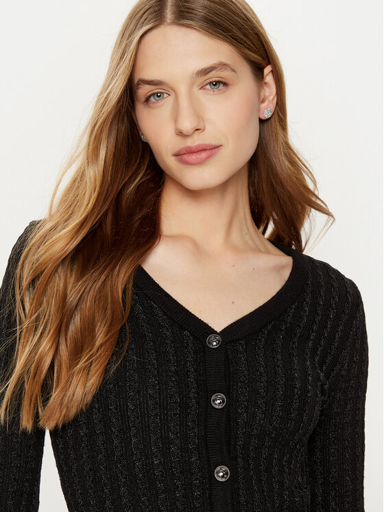 Guess Guess Kardigan W5RR05 Z3KT0 Černá Regular Fit